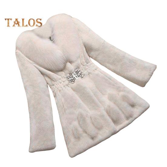 

Женское зимнее пальто из искусственного меха средней длины со стразами, эластичная узкая талия, однотонная плотная верхняя одежда, куртка для выпускного бала знаменитостей L белый