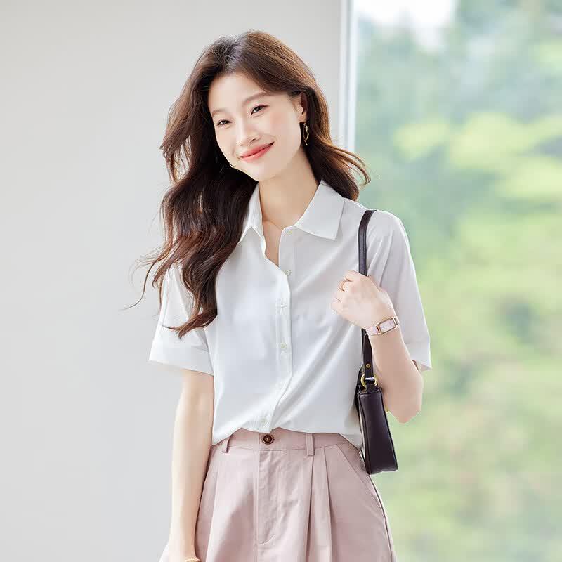 Women's Chiffon Short Sleeve Blouse