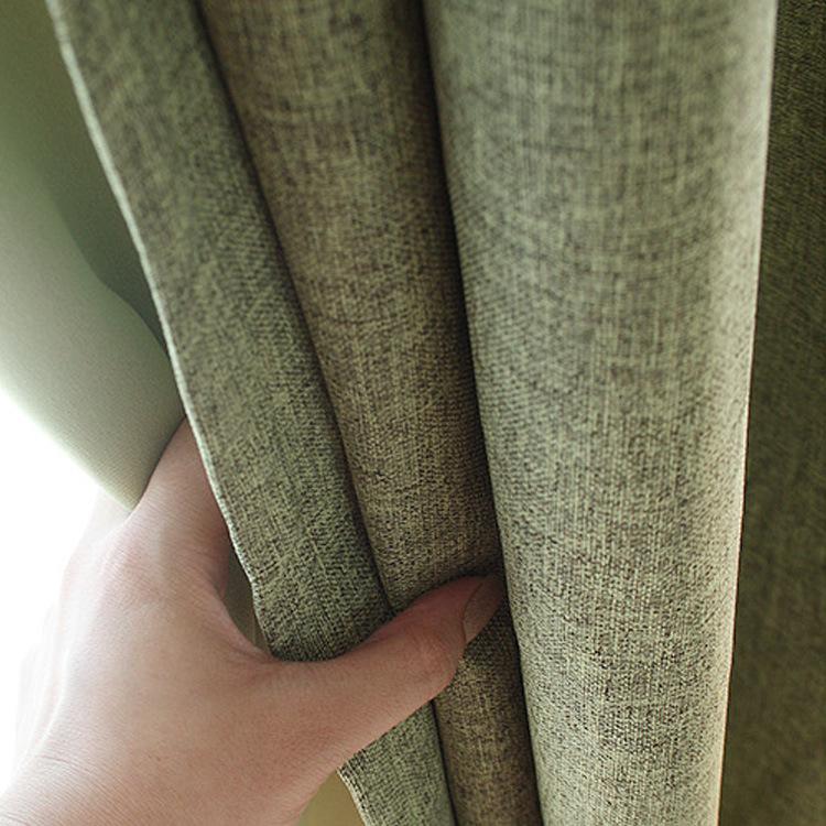 

Высокая степень затемнения Однотонный Военно-зеленый Имитация льна Гостиничный Инженерный Простой Занавески Гостиная Спальня Кабинет Однотонные Занавески 2.8 meters door width