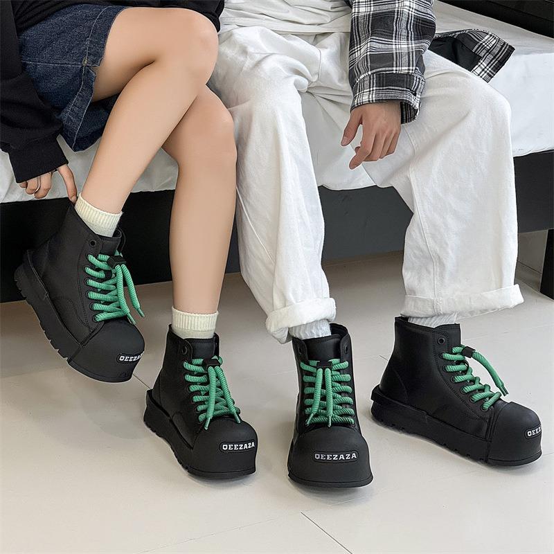 3630 Original Mickey big head shoes men's platform heightening autumn and winter niche board shoes Guochao street versatile high-top shoes