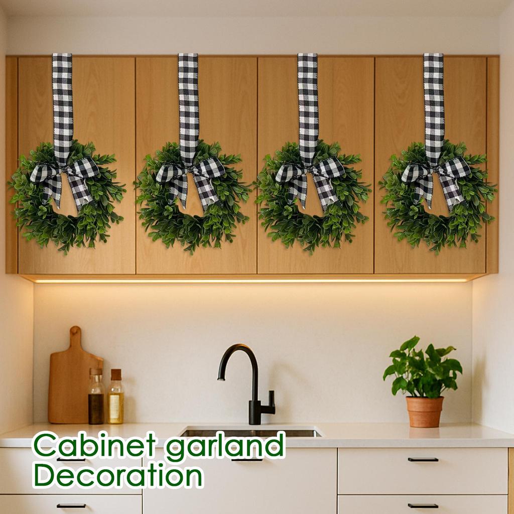 Miniature , Suitable For Kitchen Cabinets, Miniature Spring Artificial Easter Egg Wreath.
