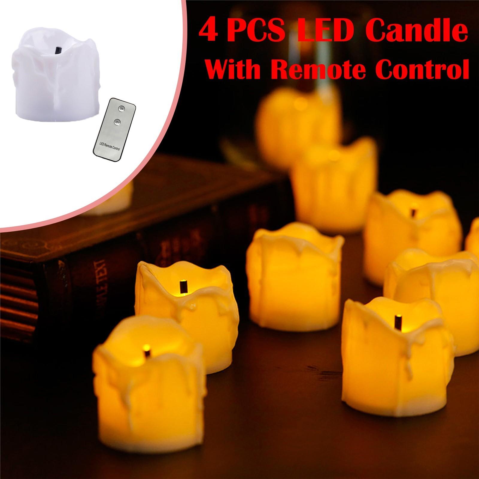 

(SU)4PCS Led Свеча с дистанционным управлением Свадьба / День Валентина Стол Украшения