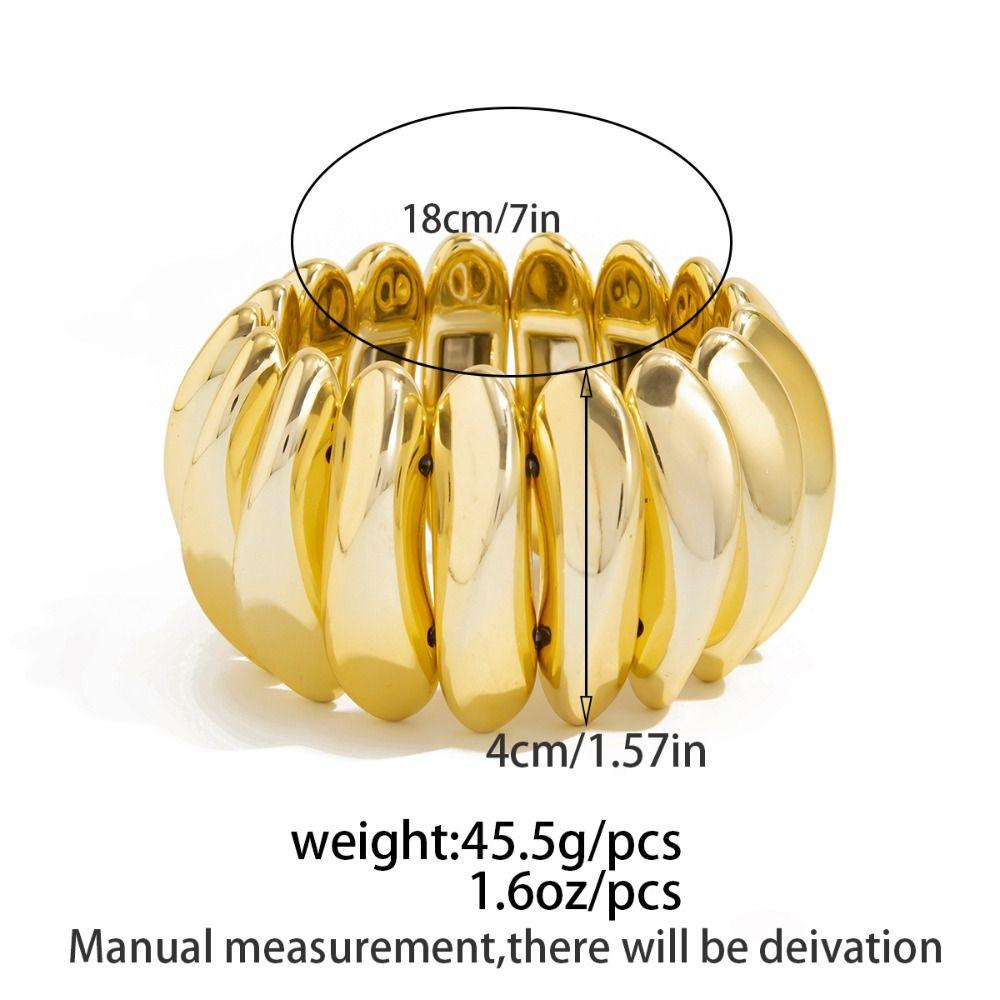 Bohemian Acrylic Bangle Wide Rectangle Elastic Rope Bracelet Retro Hand Ring  Lady Girls
