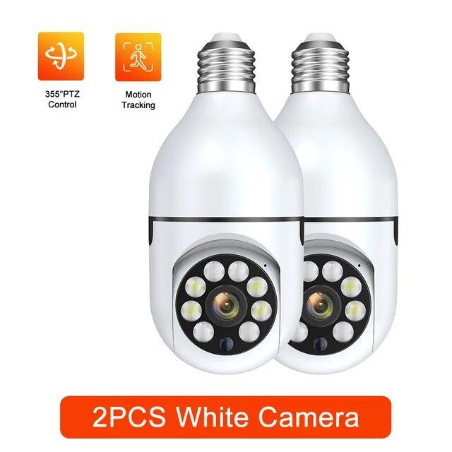 Wifi E27 Bulb Surveillance Camera Wireless Night Vision HD Automatic Human Tracking Security Baby Monitor Zoom Full Color Video