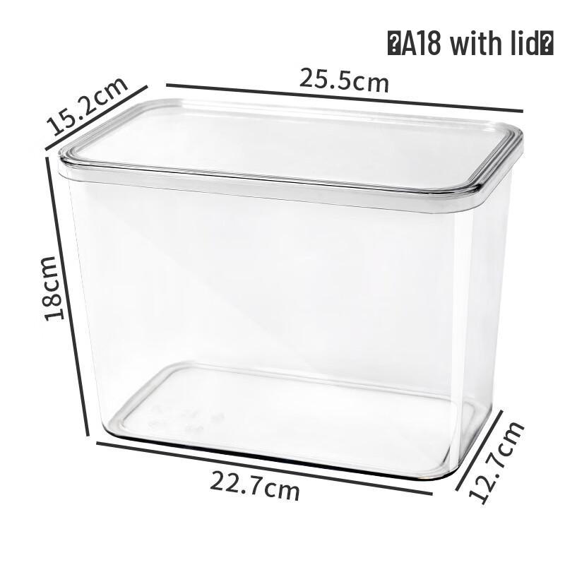 Miflame Clear Plastic Storage Box with Lid (2-Pack)