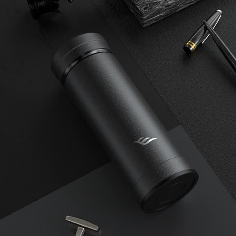 OLOEY Vacuum Insulated Glass Tea Mug with Temperature Control