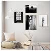Black White Vintage Poster Abstract Line Nordic Posters And Prints Wall Art Canvas Painting Wall Pictures For Living Room Decor