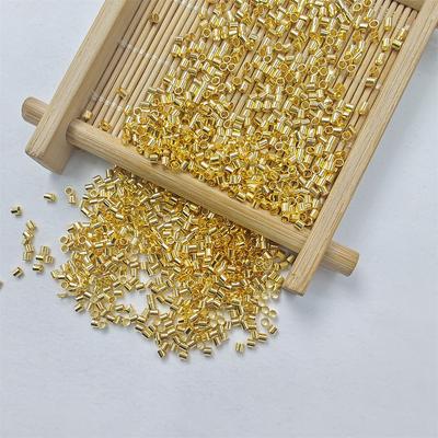 1000/600 teile/los Mini Legierung Stopper Spacer Perlen Gold Splitter Armband Finden DIY 1,5mm 2mm Zylinder Rohr ende Perlen für Schmuck Machen