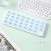 31-Compartment Waterproof Keyboard-Style Pill Organizer, Removable Dividers, Monthly Portable Storage
