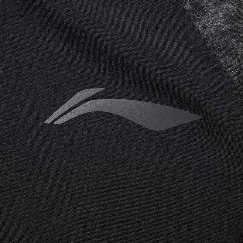 Li Ning Running Series Logo Print Windproof Water-Repellent Reflective Hooded Sports Jacket Men jackets Black AFDU047-1