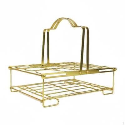 Foldable Metal Drink Rack Convenient Carry Handle for Bartenders