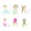 Silicone Jellyfish Ornament Decoration for Aquarium Fish Tanks 2.4x5 Inches Artificial Bright Color Moving Jellyfish