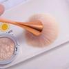 Rose Golden Fan Makeup Brush,Cosmetic Brush Loose Powder Brush ,Highlighting Brush Blush Brush-Soft Hair Makeup Fixing