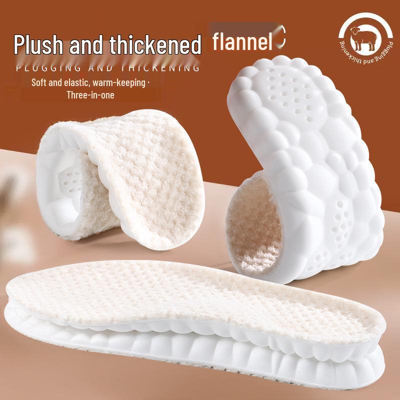 

Plush-Lined Warm Insoles: Thick, Sweat and Odor Absorbing, Shock-Absorbing, Ideal for Sports, Snow Boots, or Winter Use. 43-44 грязно-белый