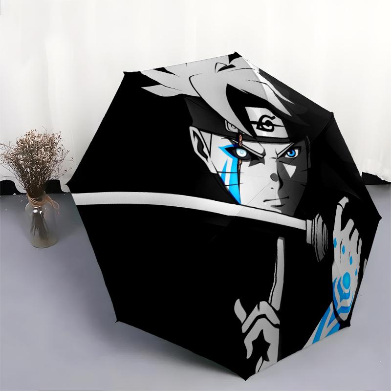 Naruto Anime pattern, automatic folding umbrella, portable and foldable design, 8 ribs, a Christmas or birthday gift.
