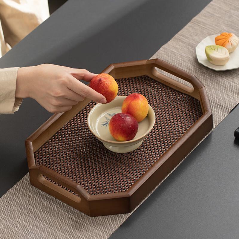 Bamboo Handled Serving Tray