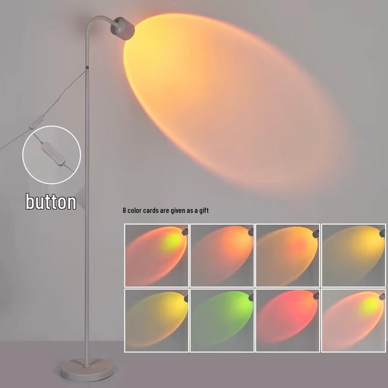 

Oeny Double-Head Sunset Water Ripple Floor Lamp