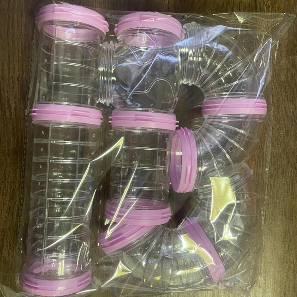 DIY Plastic Hamster Tubes Set 8Pcs Connected Tunnels for Training