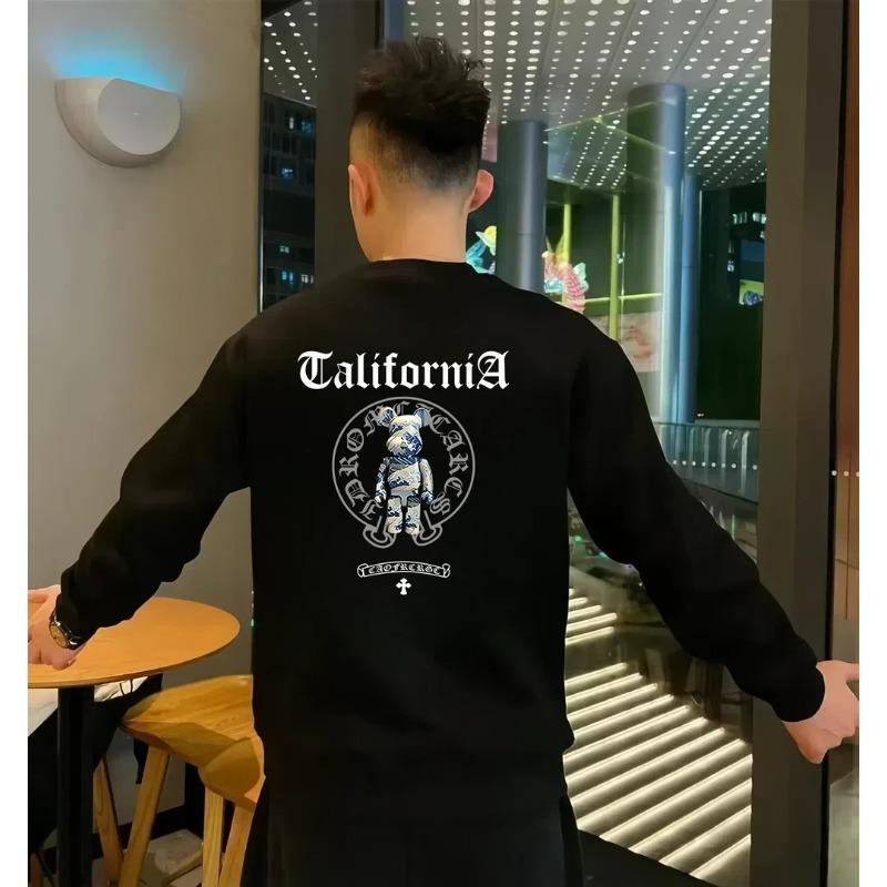 

Men S Mature Ruffian Handsome Sweater Spring Autumn And Winter Fashion Trend Loose Crew Neck Pullover Bottoming Shirt 5XL