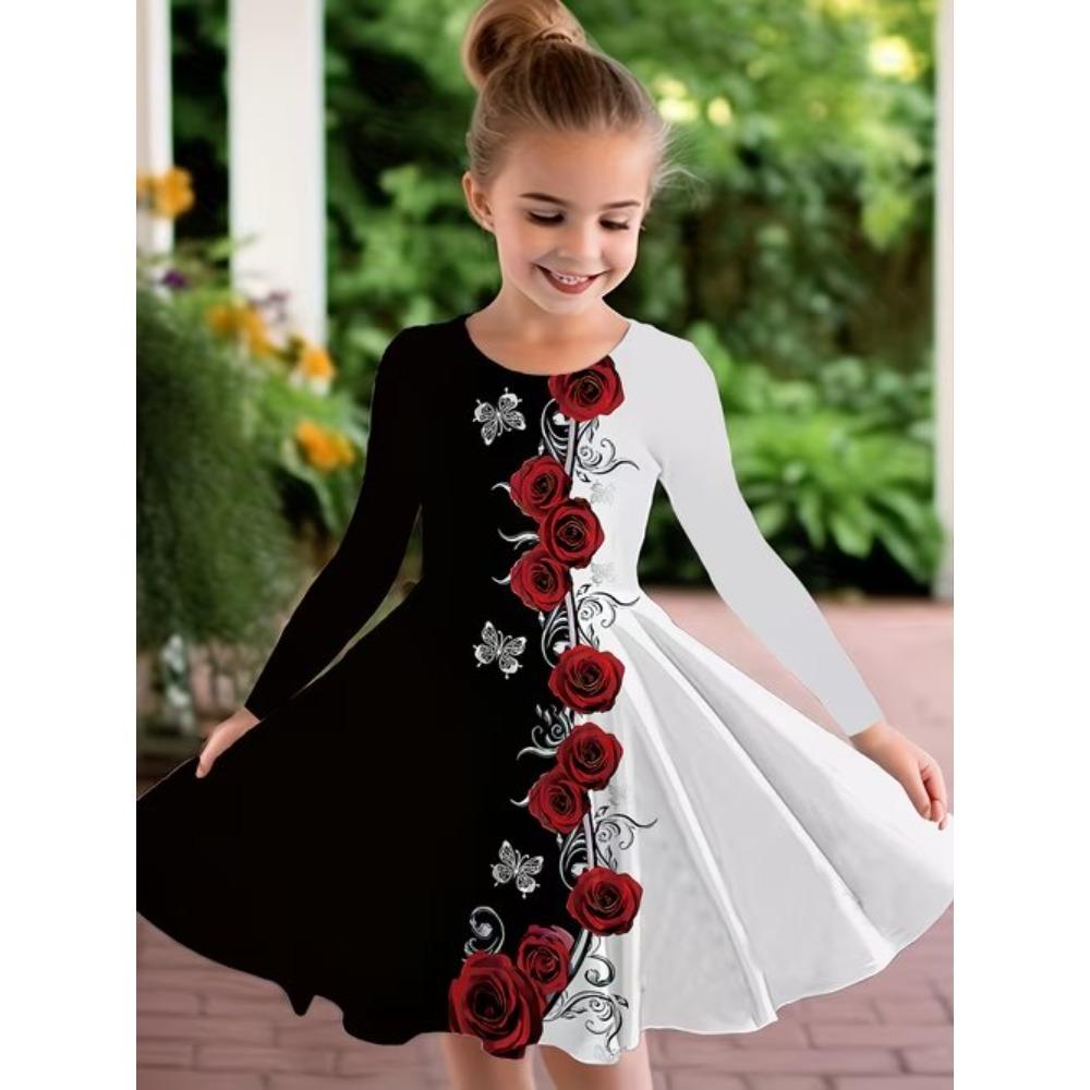 Mädchen 3D-Druckkleider Kinder Mädchen Party Kurzarm Prinzessinnenkleid Tanktop 3D Einhorn Druckkleid