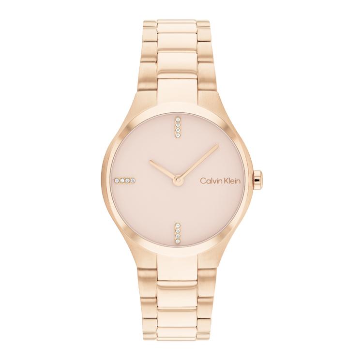 Calvin Klein Quartz Watch Rose Gold Dial Women watches 25200334 Rose Gold