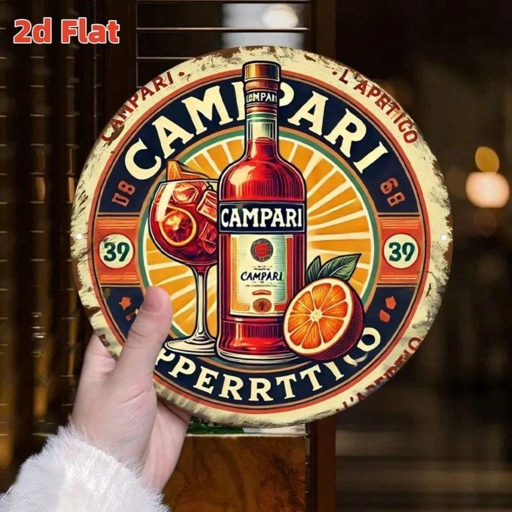 Vintage Campari Bar Wall Decor Metal Sign Tin Poster