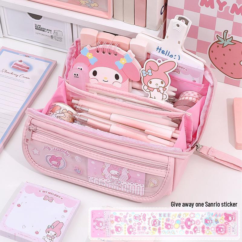 Kuromi 9-Layer Large Capacity Pencil Case for Students - Cute Cartoon Design