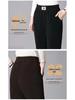 Women's Plus Velvet Thick Chenille Harem Pants - Loose Fit, Large Size, Corduroy, with Pockets, for Autumn and Winter.