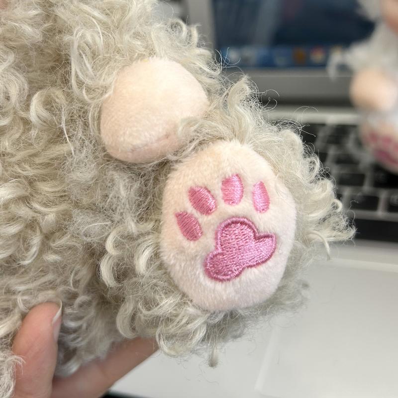 Simulated Horned Lamb Plush Keychain 2027 Year of Goat Mascot Soft Sheep Pendant for Key Bag Car Hanging Decor