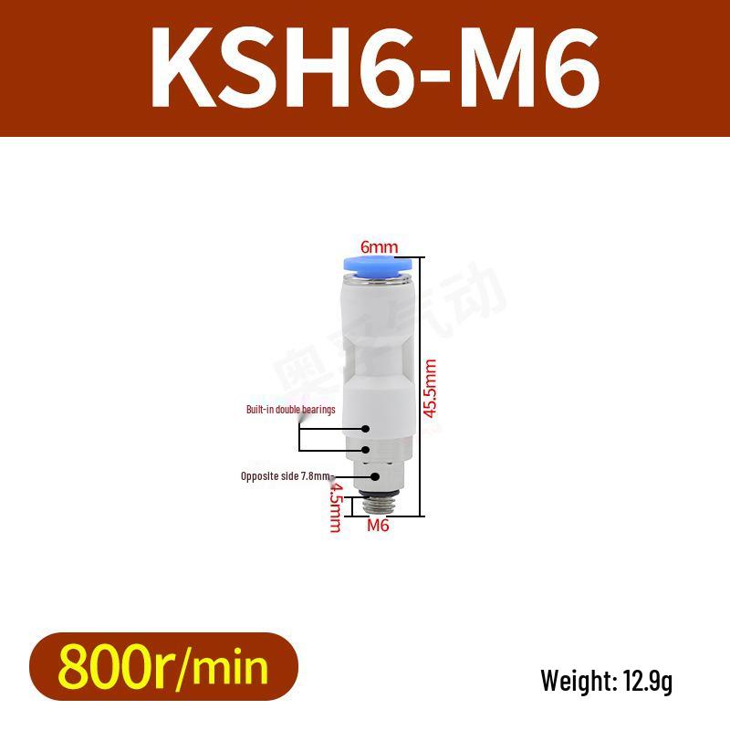 High-Speed Rotary Joint Elbow KSL4-M5 & KSH6-M6 6-12S Straight Through Connector.