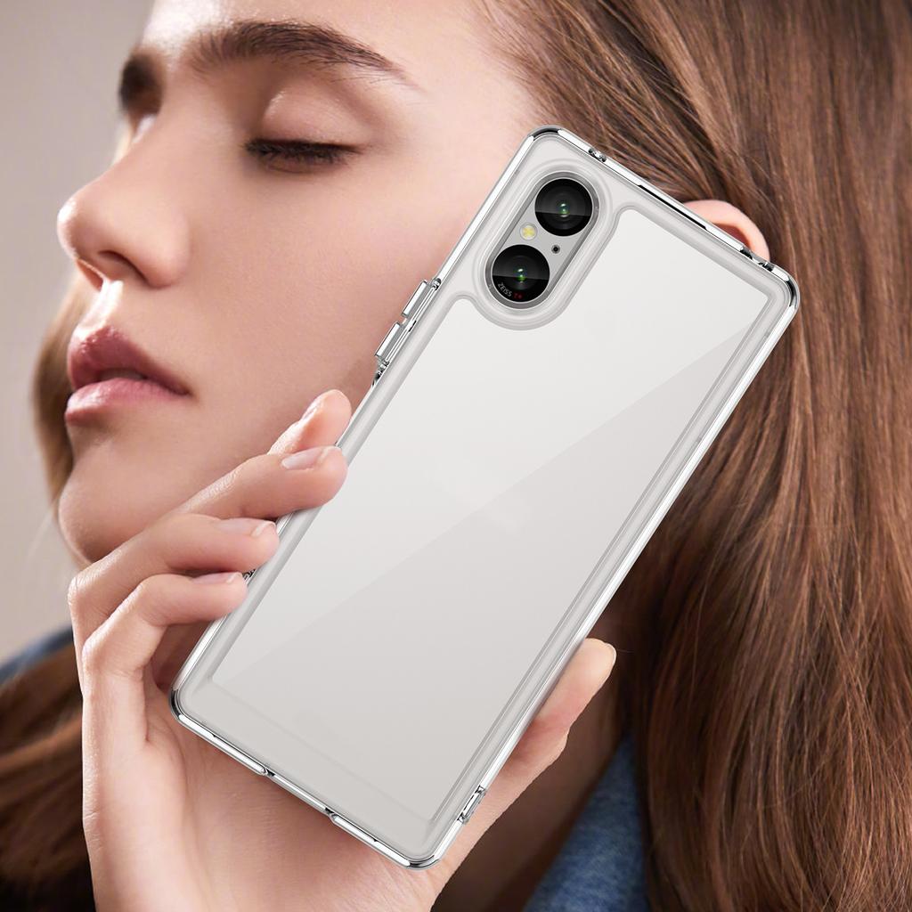 For Sony Xperia 5 V Phone Case Transparent Protective Phone Cover (Big Rear Lens Hole)