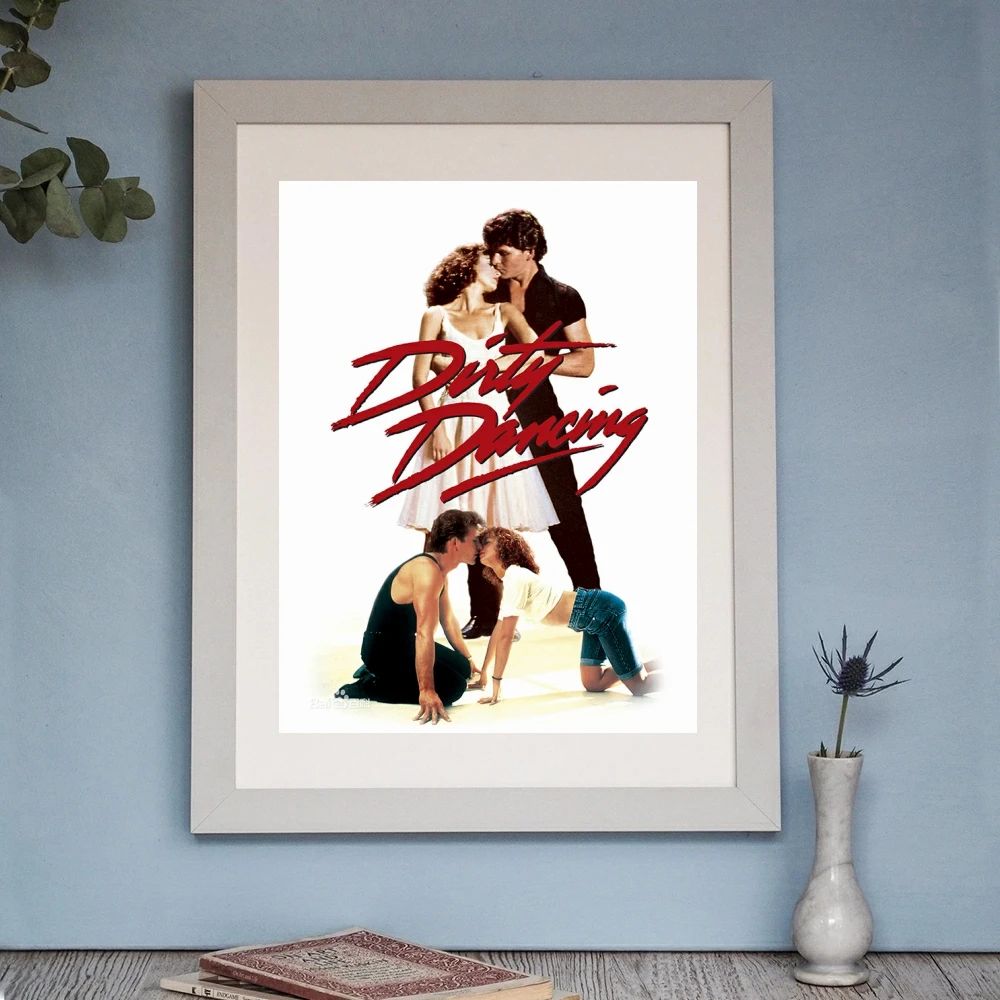 Kit cuadrado de póster de película Dirty Dancing pegatina de pared para decoración del hogar