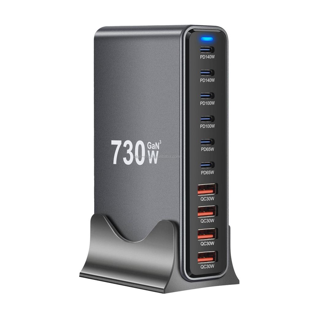 730W Gan Großhandel Universell Trendig Tisch Multi-Desktop Hohe Leistung Laptop Handy Schnell 4 USB 6 Typ C Wandladegerät Stecker