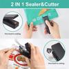 Heat Sealer USB Rechargtable Mini Sealing Machine Storage Bag Clip Mini Sealing Machine Sticker Seal for Food Snack Kitchen Gadg