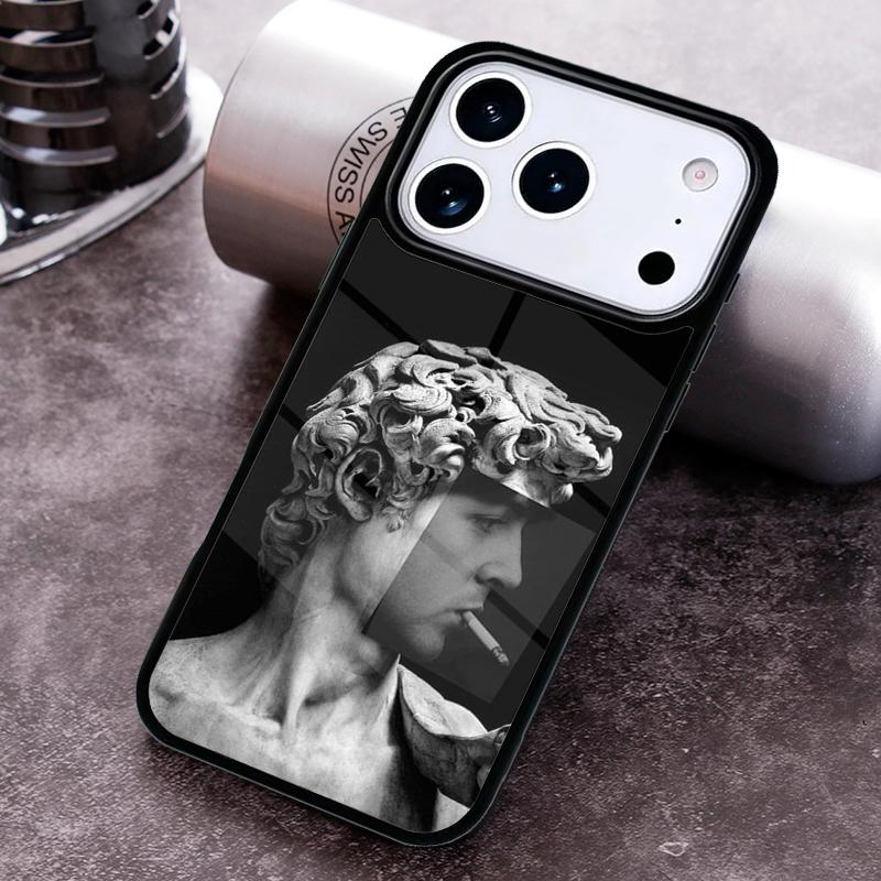 Griechische Ästhetik Gipsstatue Handyhülle für iPhone 17 16 15 Pro Max Air 14 13 12 11 Plus Stoßfeste Hülle