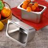 1/9 Size 4 Inch Deep Hotel Pans Anti Clogging Stainless Steel Steam Table Pans Commercial Metal Food Catering Trays