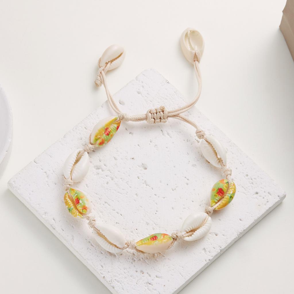 Boho Colorful Shell Braided Bracelet for Women Men Charm Blue Evil Eye Beaded Bracelet Lucky Amulet Friendship Jewelry Gifts