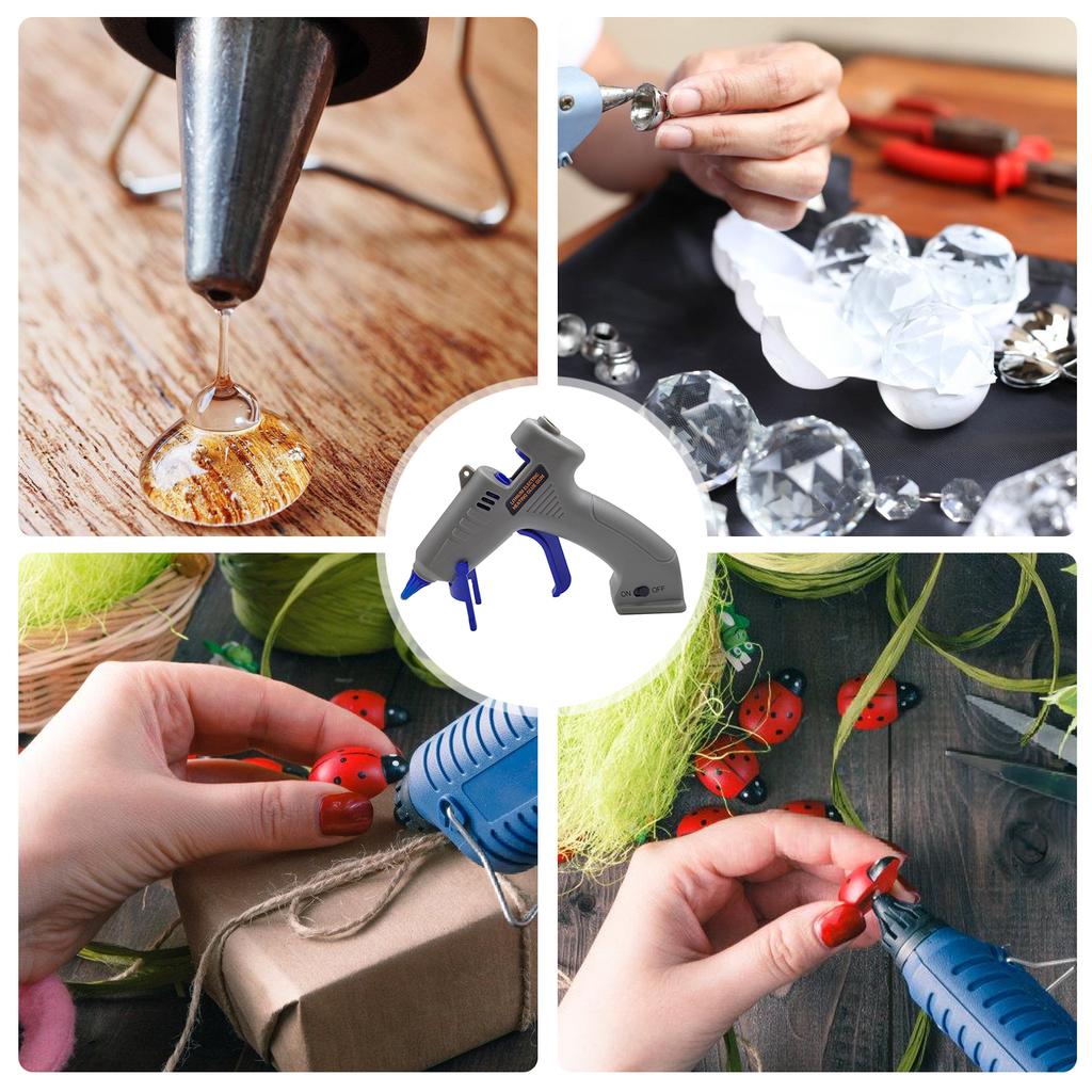 Cordless Hot Glues Guns 20W USB Rechargeable Wireless Hot Melt Glues Guns for DIY School Crafts and Quick Repairs Tool