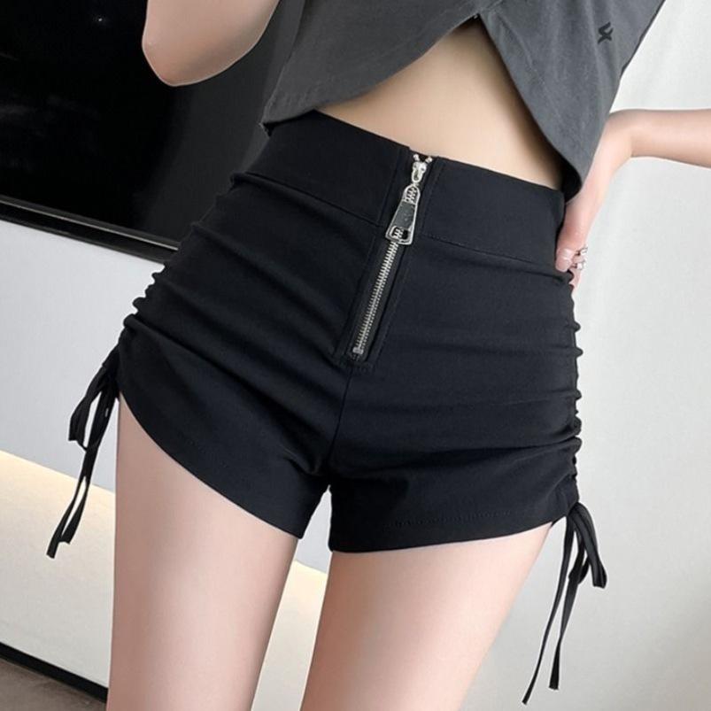 

Женские модные шорты на кулиске с высокой посадкой - Утягивающие весенне-летние сексуальные повседневные А-силуэта с широкими штанинами 2XL [Recommended 131-147 lbs]