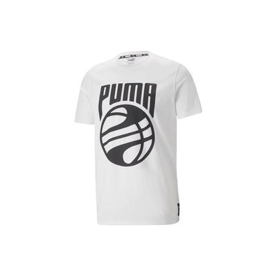 Puma Basketball Casual Crew Neck Short Sleeve T-Shirt Unisex Tops White 538598-02