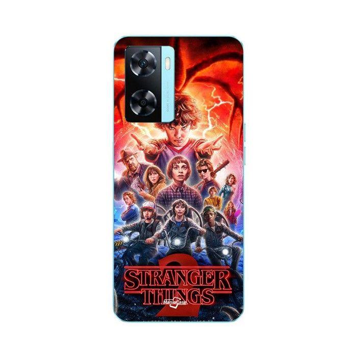 Coque de téléphone - MANIACASE - Oppo A57 4G - Silicone TPU - Motif Stranger Things saison 2 - Souple schwarz