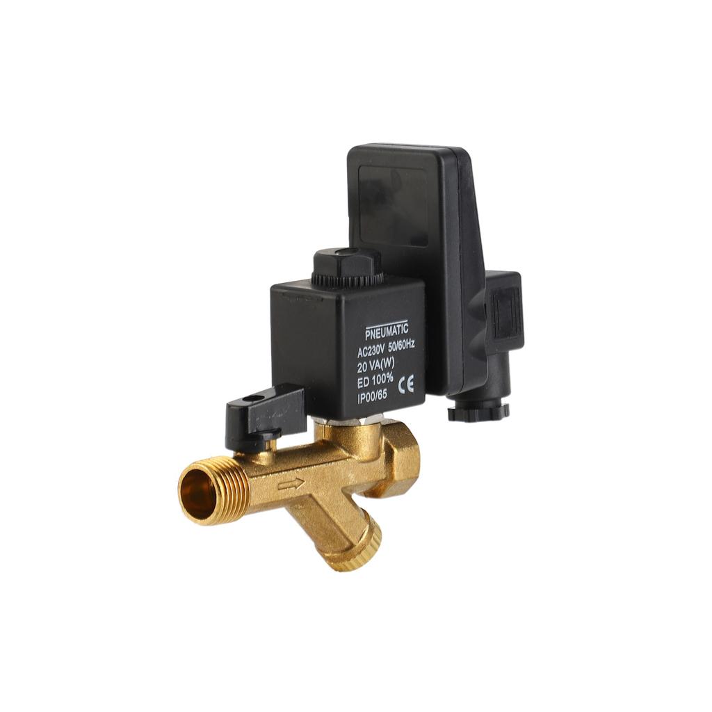 1 2 Inch Electronic Drain Valve Brass Automatic Timed Condensate Drain Valve 2 Way Unidirectional Solenoid Valve for