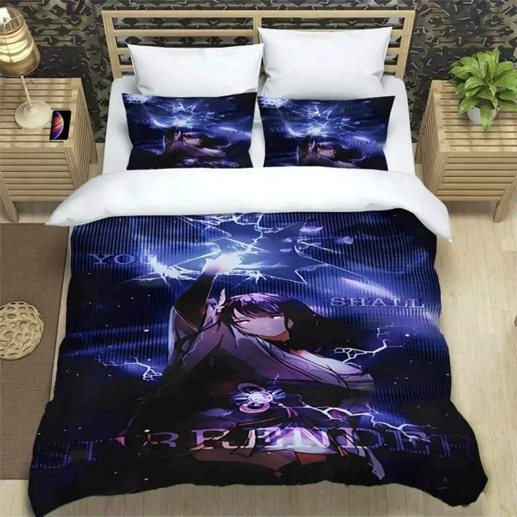 Exquisite 3D Cartoon Genshin Impact Wallpaper Anime Digital Printing Bedding Set Duvet Cover Comforter Bed Kids Girl Boys Gift