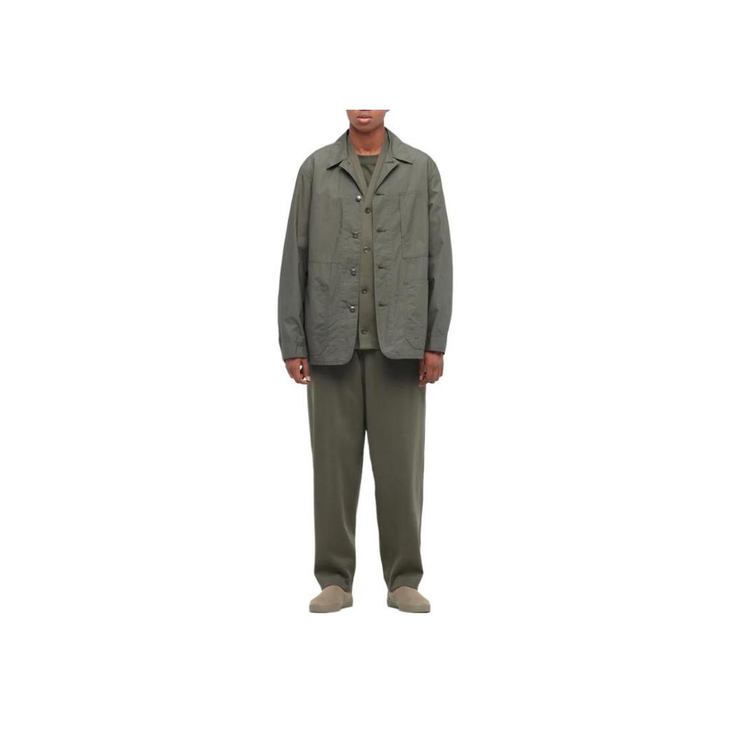 Uniqlo Oversized Shirt Jacket Men Jackets Olive 447336-56