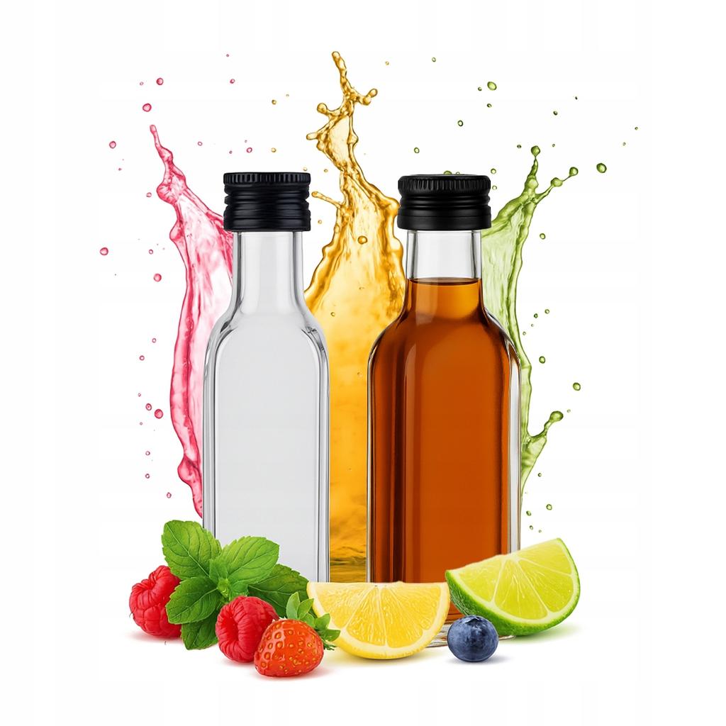 10X Pojemnik Butelka Szklana Marasca 20Ml Na Nalewki Próbki Alkohol Prezent