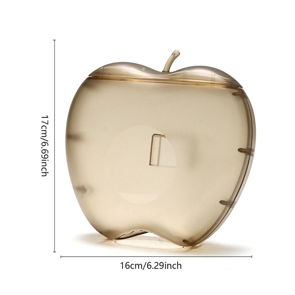 Wall-mounted Cling Film Sleeve Boxes Extractable Apple-shaped Cling Film Dispenser Punch Free Practical for Kitchen Bathroom
