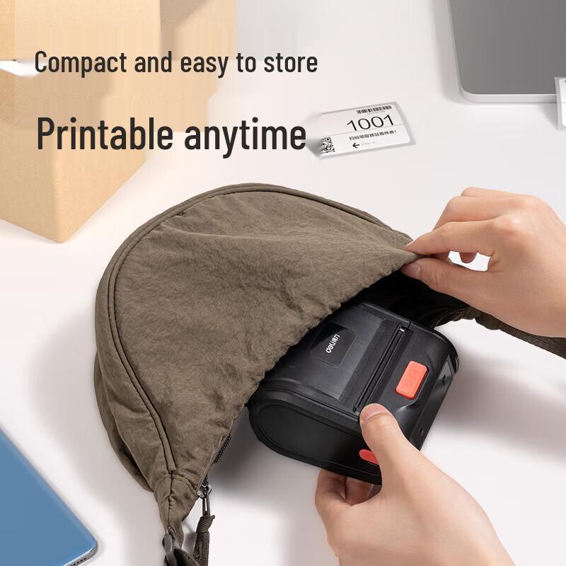 Deli GE365W Portable Thermal Label Printer CN plug (adapter included)