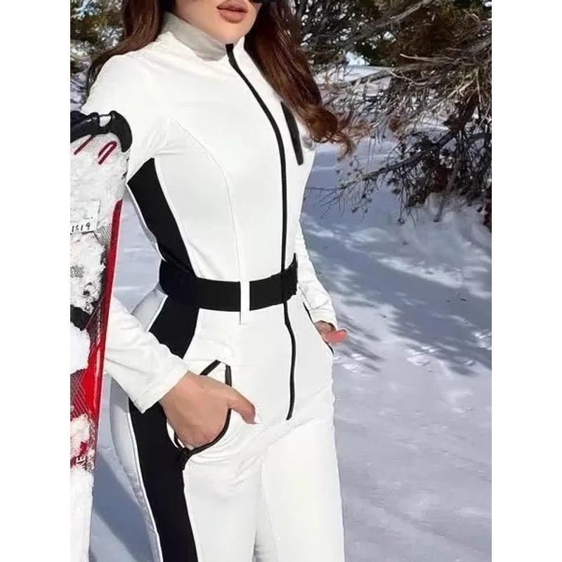 Winter Special Outdoor Sports Good-looking Warm Waterproof Design Sense Fashion Windproof Ski Suit One-Piece Suit