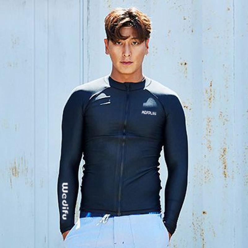 Diving Wetsuit Long Sleeve Rash Guard Top Surfing Snorkeling Quick Dry UPF 50