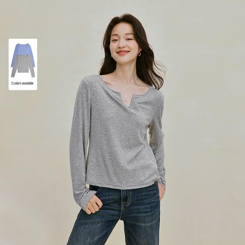 INMAN Women s Lyocell Retro Striped Long-Sleeve T-shirt L